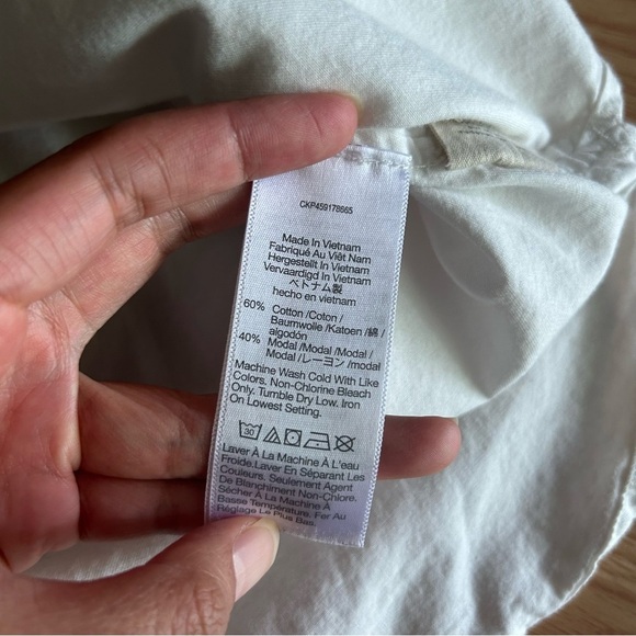 Madewell White Buttoned Relaxed Cap Sleeve Top Medium - Picture 5 of 6